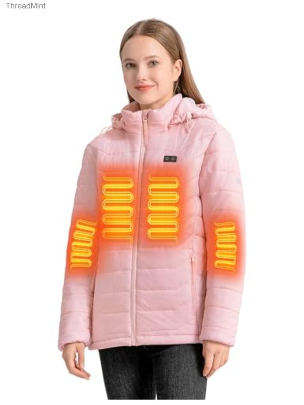 Heated Nylon Jacket 12V Battery 6-Zone Winter Performance Coat